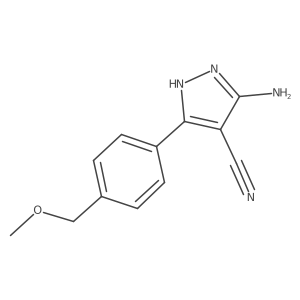 3-amino-5-[4-(methoxymethyl)phenyl]-1H-pyrazole-4-carbonitrile结构式