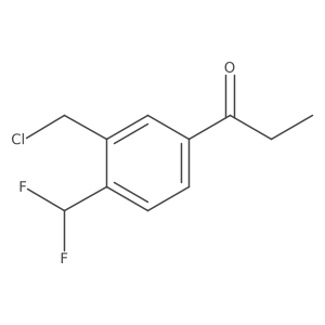 1-(3-(Chloromethyl)-4-(difluoromethyl)phenyl)propan-1-one Structure