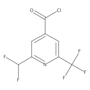 2-(Difluoromethyl)-6-(trifluoromethyl)pyridine-4-carbonyl chloride Structure