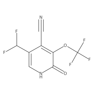 4-Cyano-5-(difluoromethyl)-2-hydroxy-3-(trifluoromethoxy)pyridine Structure