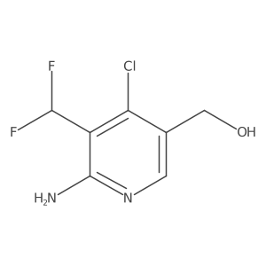 (6-Amino-4-chloro-5-(difluoromethyl)pyridin-3-yl)methanol结构式