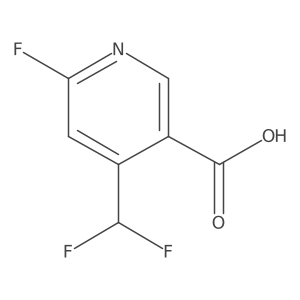 4-(Difluoromethyl)-6-fluoronicotinic acid Structure