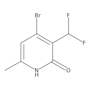 4-Bromo-3-(difluoromethyl)-6-methylpyridin-2-ol Structure