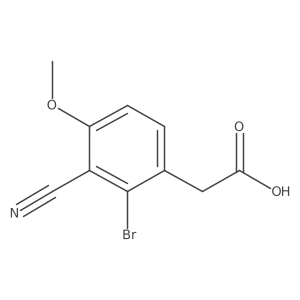 2-(2-Bromo-3-cyano-4-methoxyphenyl)acetic acid结构式