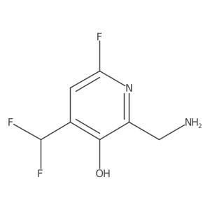 2-(Aminomethyl)-4-(difluoromethyl)-6-fluoro-3-hydroxypyridine结构式