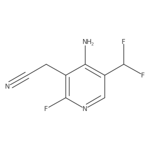 2-(4-Amino-5-(difluoromethyl)-2-fluoropyridin-3-yl)acetonitrile Structure