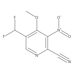 5-(Difluoromethyl)-4-methoxy-3-nitropicolinonitrile Structure