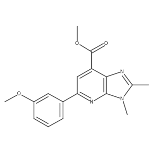 Methyl 5-(3-methoxyphenyl)-2,3-dimethyl-3H-imidazo-[4,5-b]-pyridine-7-carboxylate结构式