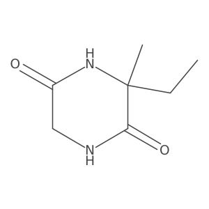 (3S)-3-ethyl-3-methylpiperazine-2,5-dione结构式