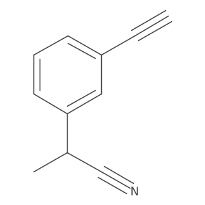 2-(3-Ethynylphenyl)propanenitrile结构式