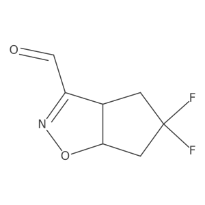 5,5-Difluoro-4,5,6,6A-tetrahydro-3AH-cyclopenta[D]isoxazole-3-carbaldehyde结构式