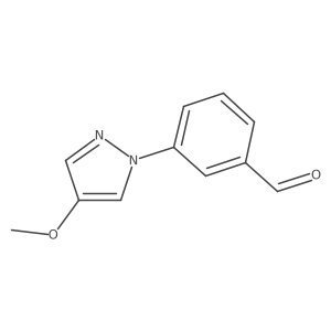 3-(4-Methoxy-1H-pyrazol-1-yl)benzaldehyde结构式