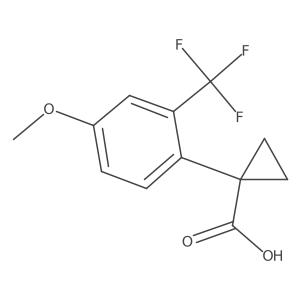 1-[4-Methoxy-2-(trifluoromethyl)phenyl]cyclopropane-1-carboxylic acid结构式