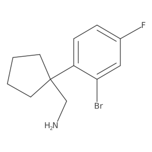 [1-(2-bromo-4-fluoro-phenyl)cyclopentyl]methanamine结构式