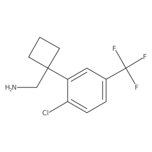 {1-[2-Chloro-5-(trifluoromethyl)phenyl]cyclobutyl}methanamine Structure
