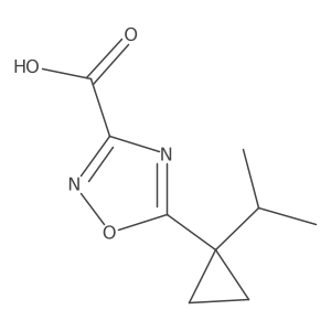 5-[1-(Propan-2-yl)cyclopropyl]-1,2,4-oxadiazole-3-carboxylic acid结构式