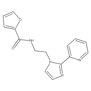 N-(2-(2-(pyridin-2-yl)-1H-imidazol-1-yl)ethyl)furan-2-carboxamide结构式