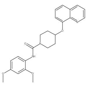 N-(2,4-dimethoxyphenyl)-4-(quinolin-8-yloxy)piperidine-1-carboxamide Structure