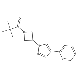2,2-dimethyl-1-(3-(4-phenyl-1H-1,2,3-triazol-1-yl)azetidin-1-yl)propan-1-one结构式