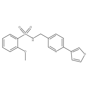 N-((6-(furan-3-yl)pyridin-3-yl)methyl)-2-methoxybenzenesulfonamide Structure