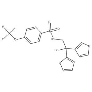 N-(2-(furan-2-yl)-2-hydroxy-2-(thiophen-3-yl)ethyl)-4-(trifluoromethoxy)benzenesulfonamide Structure