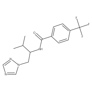 N-(3-methyl-1-(1H-1,2,4-triazol-1-yl)butan-2-yl)-4-(trifluoromethyl)benzamide结构式