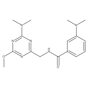 3-(dimethylamino)-N-((4-(dimethylamino)-6-methoxy-1,3,5-triazin-2-yl)methyl)benzamide Structure