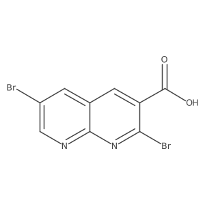 2,6-Dibromo-1,8-naphthyridine-3-carboxylic acid Structure