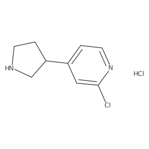 2-Chloro-4-(pyrrolidin-3-yl)pyridine hydrochloride Structure