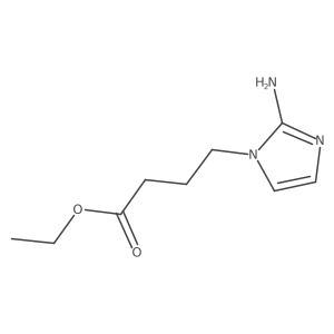 ethyl 4-(2-amino-1H-imidazol-1-yl)butanoate结构式