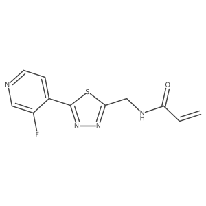 N-{[5-(3-fluoropyridin-4-yl)-1,3,4-thiadiazol-2-yl]methyl}prop-2-enamide Structure