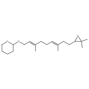 2-[[(2E,6E)-9-(3,3-Dimethyl-2-oxiranyl)-3,7-dimethyl-2,6-nonadien-1-yl]oxy]tetrahydro-2H-pyran结构式