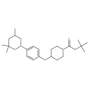 Tert-butyl 4-[4-(4,4,6-trimethyl-1,3,2-dioxaborinan-2-YL)phenoxy]piperidine-1-carboxylate Structure