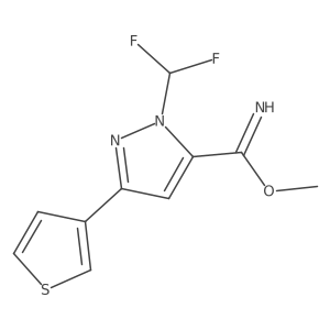 methyl 1-(difluoromethyl)-3-(thiophen-3-yl)-1H-pyrazole-5-carbimidate Structure