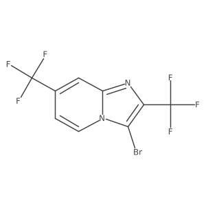 3-Bromo-2,7-bis(trifluoromethyl)imidazo[1,2-a]pyridine结构式