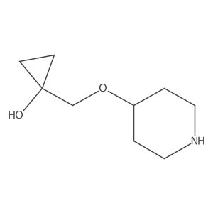 1-((Piperidin-4-yloxy)methyl)cyclopropanol结构式