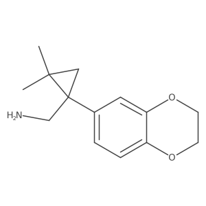 [1-(2,3-Dihydro-1,4-benzodioxin-6-yl)-2,2-dimethylcyclopropyl]methanamine Structure