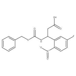 (3R)-3-{[(benzyloxy)carbonyl]amino}-3-(5-fluoro-2-nitrophenyl)propanoic acid Structure