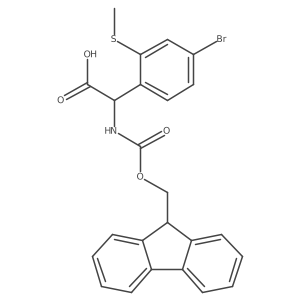 2-[4-bromo-2-(methylsulfanyl)phenyl]-2-({[(9H-fluoren-9-yl)methoxy]carbonyl}amino)acetic acid Structure