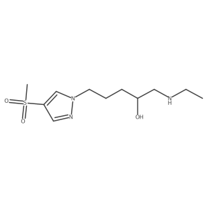 1-(ethylamino)-5-(4-methanesulfonyl-1H-pyrazol-1-yl)pentan-2-ol Structure