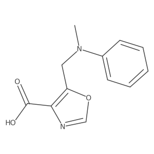 5-{[Methyl(phenyl)amino]methyl}-1,3-oxazole-4-carboxylic acid结构式