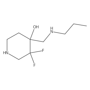 3,3-Difluoro-4-[(propylamino)methyl]piperidin-4-ol结构式