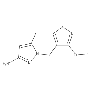 1-[(3-methoxy-1,2-thiazol-4-yl)methyl]-5-methyl-1H-pyrazol-3-amine Structure