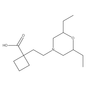 1-[2-(2,6-Diethylmorpholin-4-yl)ethyl]cyclobutane-1-carboxylic acid Structure