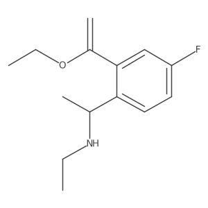{1-[2-(1-Ethoxyethenyl)-4-fluorophenyl]ethyl}(ethyl)amine Structure