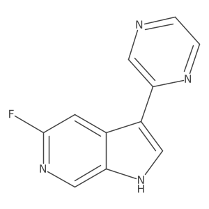2-{5-fluoro-1H-pyrrolo[2,3-c]pyridin-3-yl}pyrazine Structure