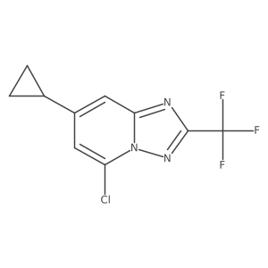 5-Chloro-7-cyclopropyl-2-(trifluoromethyl)-[1,2,4]triazolo[1,5-a]pyridine结构式