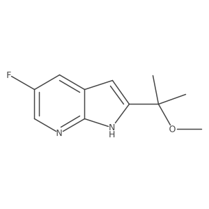 5-fluoro-2-(2-methoxypropan-2-yl)-1H-pyrrolo[2,3-b]pyridine结构式
