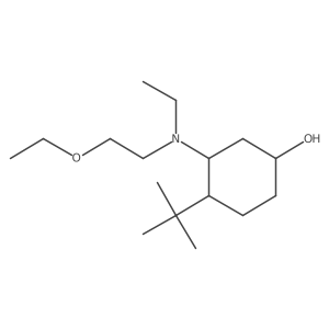4-Tert-butyl-3-[(2-ethoxyethyl)(ethyl)amino]cyclohexan-1-ol结构式