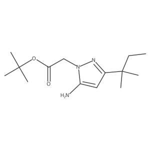 tert-butyl 2-[5-amino-3-(2-methylbutan-2-yl)-1H-pyrazol-1-yl]acetate Structure